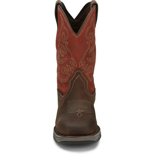 Tony Lama Men's Junction 11' Steel Toe Waterproof Western Work Boot -Brown- RR3352 - Overlook Boots