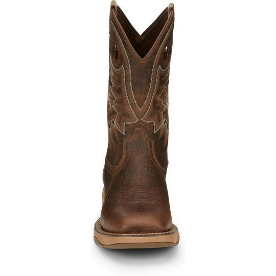 Tony Lama Men's Rasp 11" Square Toe Waterproof Western Work Boot- Brown- RR3364 - Overlook Boots