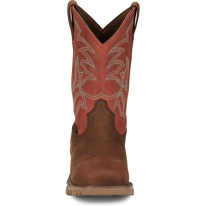 Tony Lama Men's Roustabout 11' Steel Toe Waterproof Western Work Boot -Brown- TW5007 - Overlook Boots