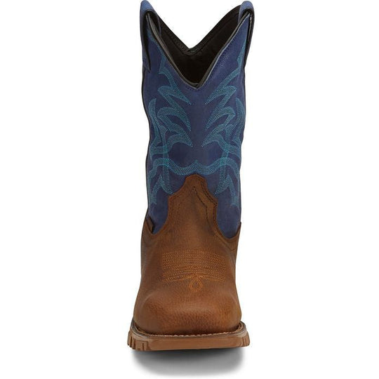 Tony Lama Men's Roustabout 11' Steel Toe Waterproof Western Work Boot -Brown- TW5010 - Overlook Boots