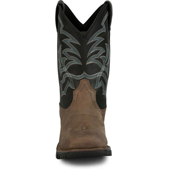 Tony Lama Men's Roustabout 11" Square Toe Waterproof Work Boot- Grey - TW5020 - Overlook Boots