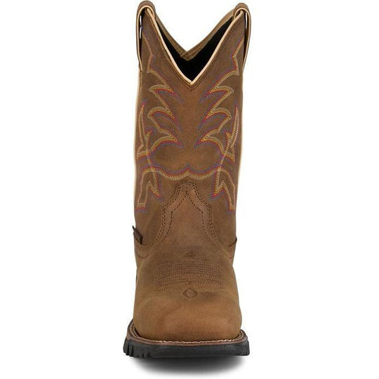 Tony Lama Men's Roustabout 11" Steel Toe Waterproof Work Boot- Tan- TW5022 - Overlook Boots