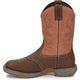 Tony Lama Men's Junction 11' Square Toe Waterproof Western Work Boot -Brown- RR3351 - Overlook Boots