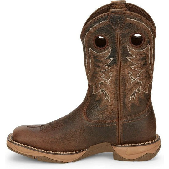 Tony Lama Men's Rasp 11" Square Toe Waterproof Western Work Boot- Brown- RR3364 - Overlook Boots