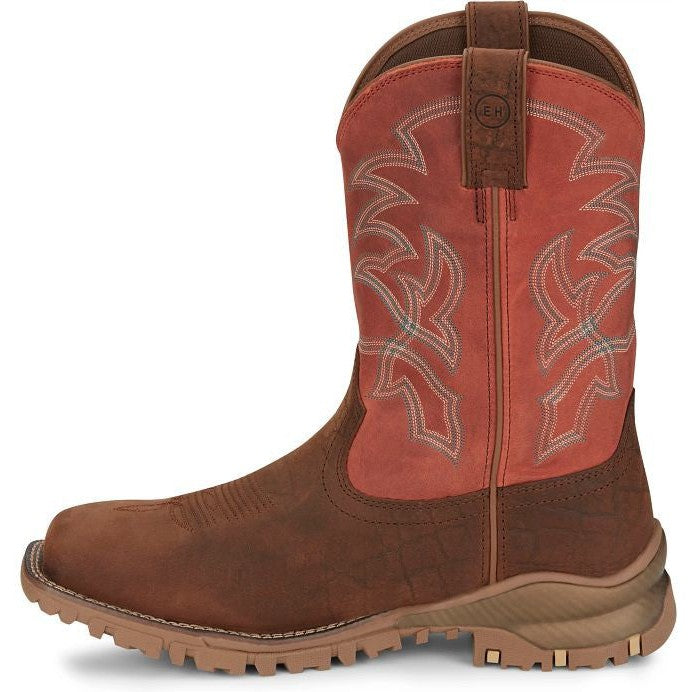 Tony Lama Men's Roustabout 11' Steel Toe Waterproof Western Work Boot -Brown- TW5007 - Overlook Boots