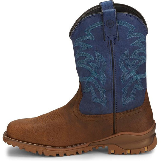 Tony Lama Men's Roustabout 11' Steel Toe Waterproof Western Work Boot -Brown- TW5010 - Overlook Boots