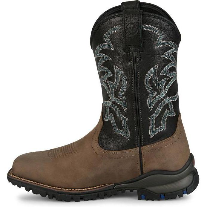 Tony Lama Men's Roustabout 11" Square Toe Waterproof Work Boot- Grey - TW5020 - Overlook Boots
