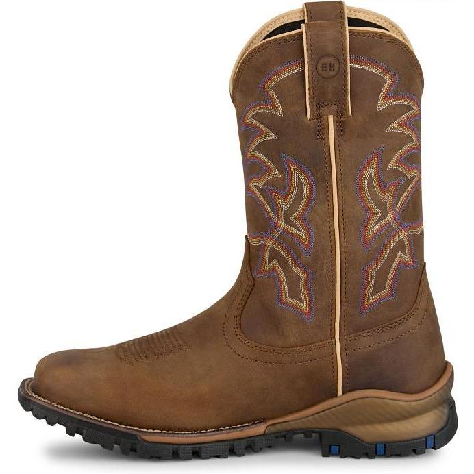 Tony Lama Men's Roustabout 11" Square Toe Waterproof Work Boot- Tan- TW5021 - Overlook Boots