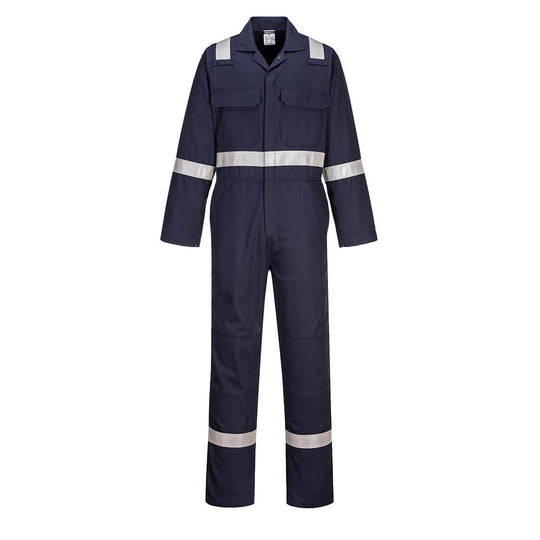 Portwest Bizweld Work Taped FR Coverall - Navy Nv T - UBIZ8 M - Overlook Boots