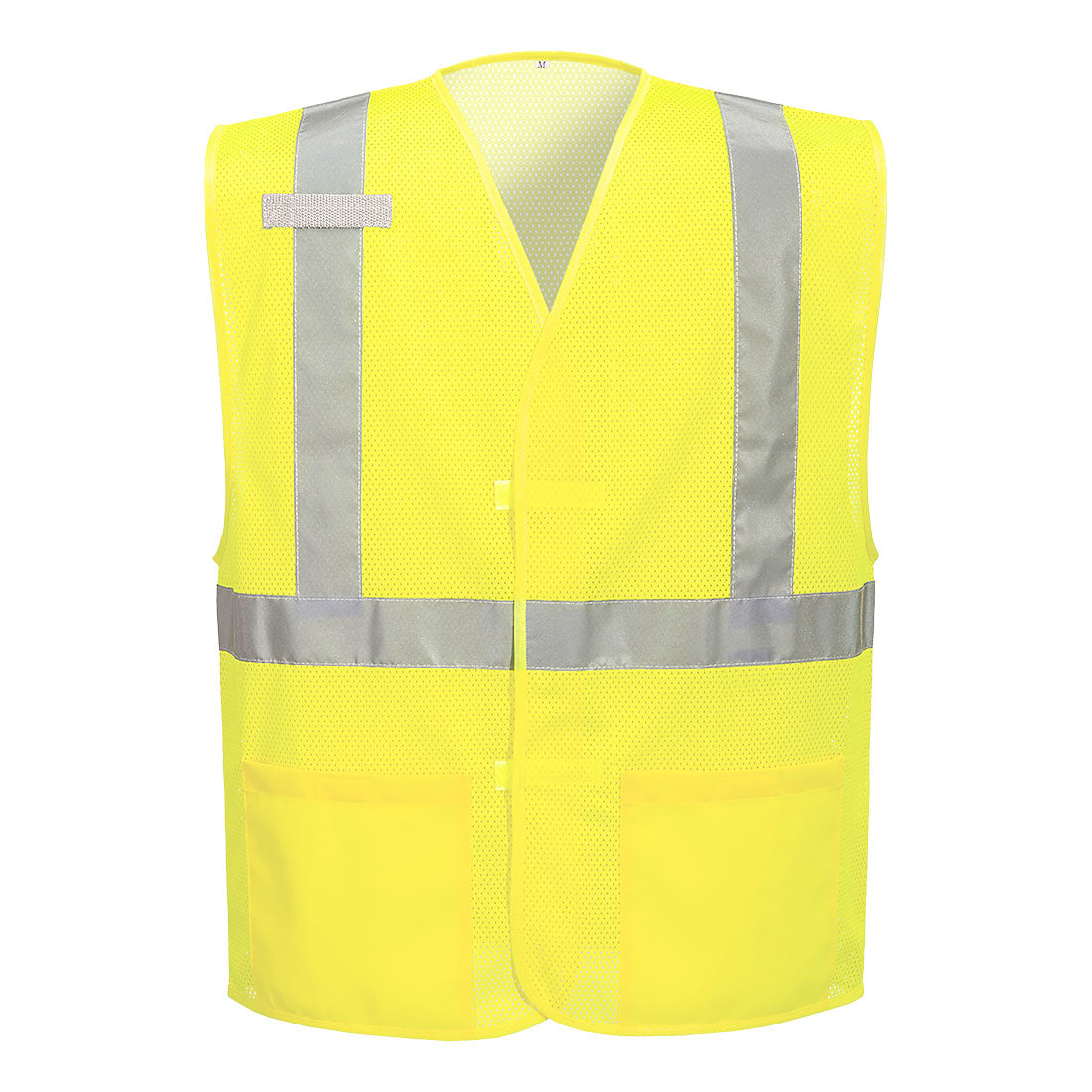 Portwest Economy Hi-Vis Mesh External Pocket Vest - Yellow - 12 Pack - UC491 4X/5X - Overlook Boots