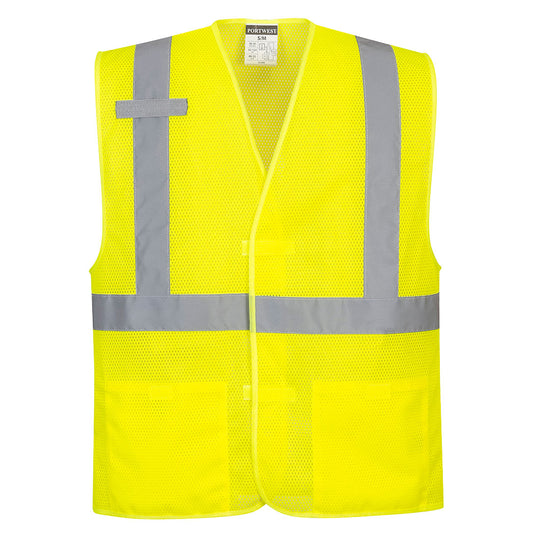 Portwest Economy Hi-Vis Band and Brace Vest - Yellow - 12 Pack - UC492 4X/5X - Overlook Boots