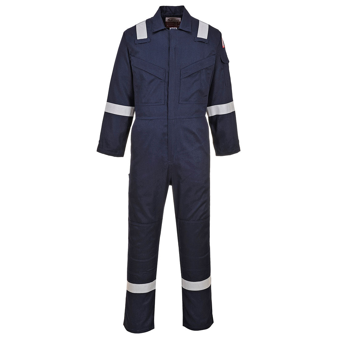 Portwest Bizflame Work Super Lightweight Anti-Static FR Coverall - Navy - UFR21 S / Blue / Navy - Overlook Boots