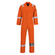 Portwest Bizflame Work Super Lightweight Anti-Static FR Coverall - Orange - UFR21 M - Overlook Boots