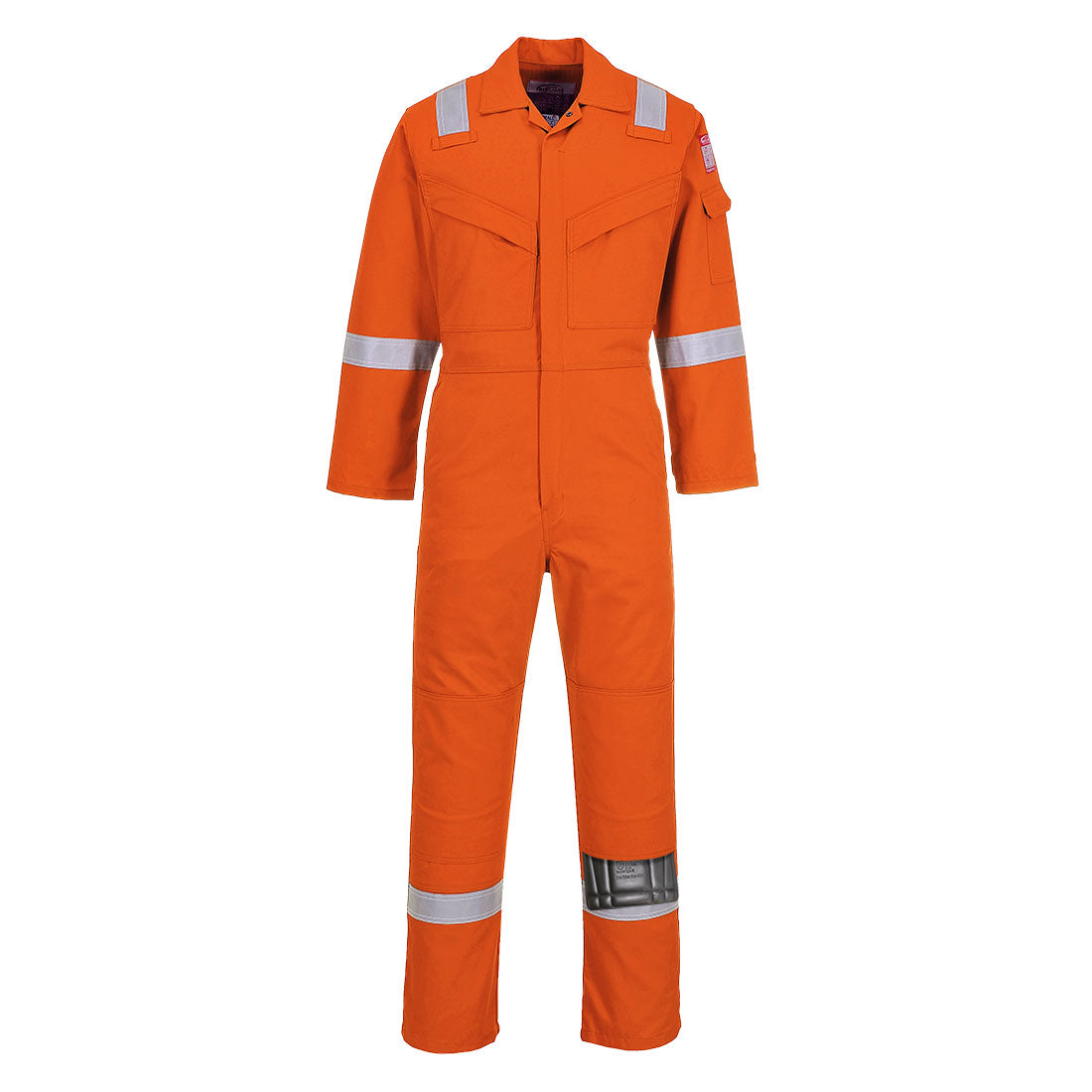 Portwest Bizflame Work Super Lightweight Anti-Static FR Coverall - Orange - UFR21 M - Overlook Boots