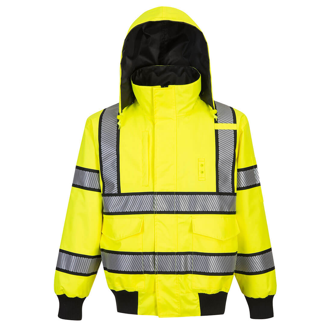 Portwest Hi-Vis Reversible Bomber Jacket - Yellow/Black - UH449 4XL / Yellow - Overlook Boots
