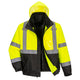 Portwest Hi-Vis 3-in-1 Contrast Premium Bomber Jacket - Yellow/Black - US365 S - Overlook Boots