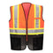 Portwest Frisco Hi-Vis X Back Contrast Executive Vest - Orange/Black - 12 Pack - US395 S / Orange - Overlook Boots