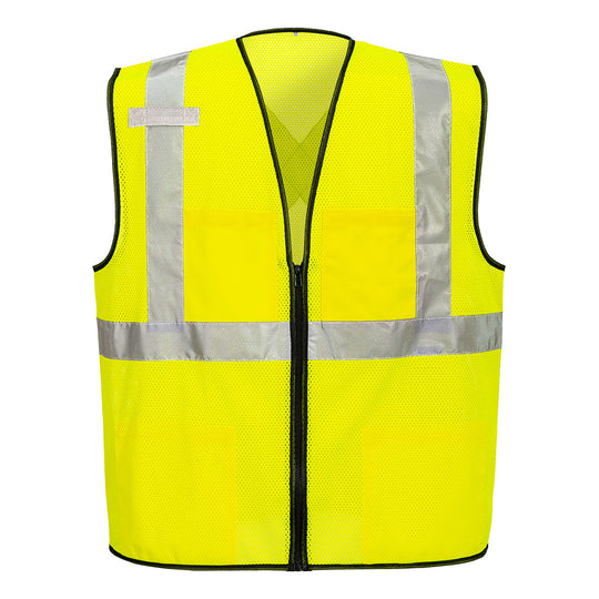 Portwest Tampa Hi-Vis Mesh X-Back Vest - Yellow - 12 Pack - US396 S - Overlook Boots