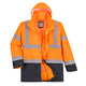 Portwest Hi-Vis 5-in-1 Contrast Executive Jacket - Orange/Navy - US768 M - Overlook Boots
