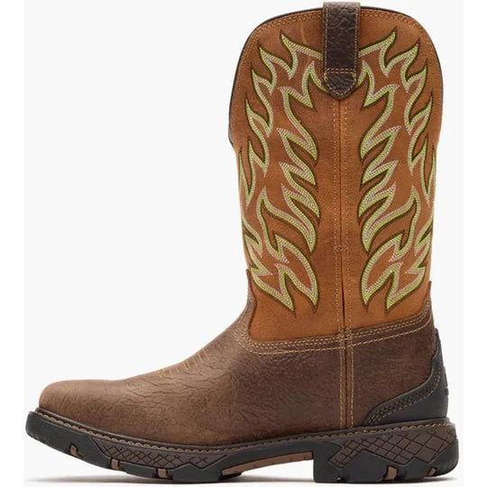 Rocky Men's Ironhawk 12" Square Toe Waterproof Western Work Boot - Brown - RKW0469 - Overlook Boots