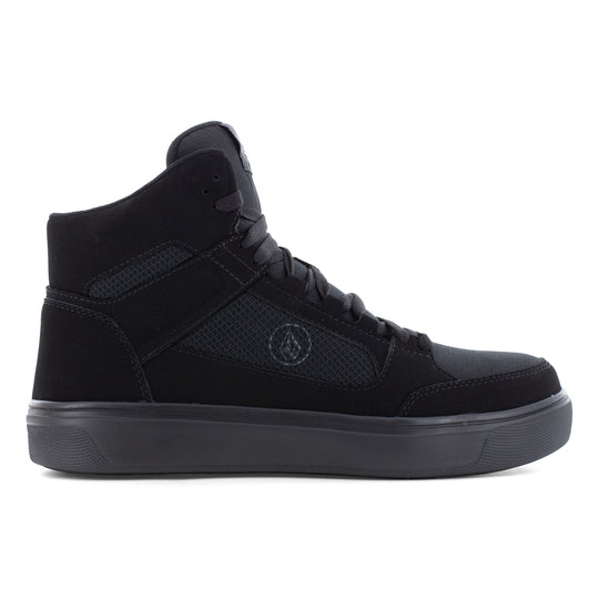 Volcom Men's Evolve Skate Composite Toe High Top Inspired Work Shoe- Black- VM30244 - Overlook Boots