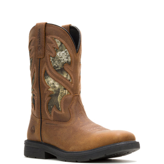 Wolverine Men's Rancher Level Steel Toe Waterproof Pull-On Wellington Western Work Boot - Camo - W241195 - Overlook Boots