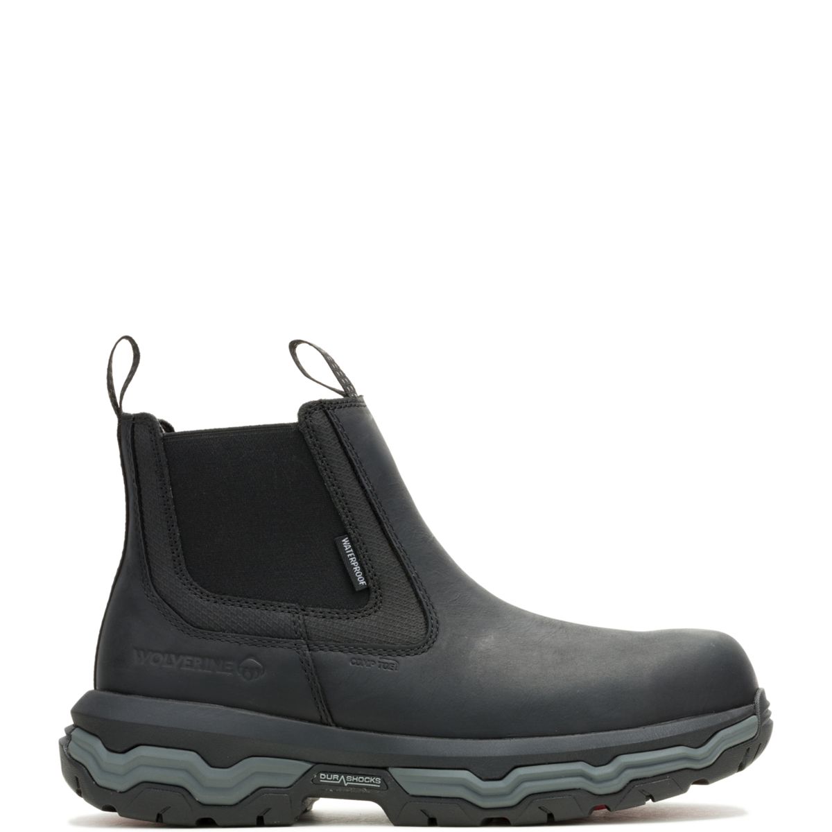 Wolverine Men's Alpha ft Comp Toe Waterproof Slip On Romeo Work Boot - Black - W251097 - Overlook Boots