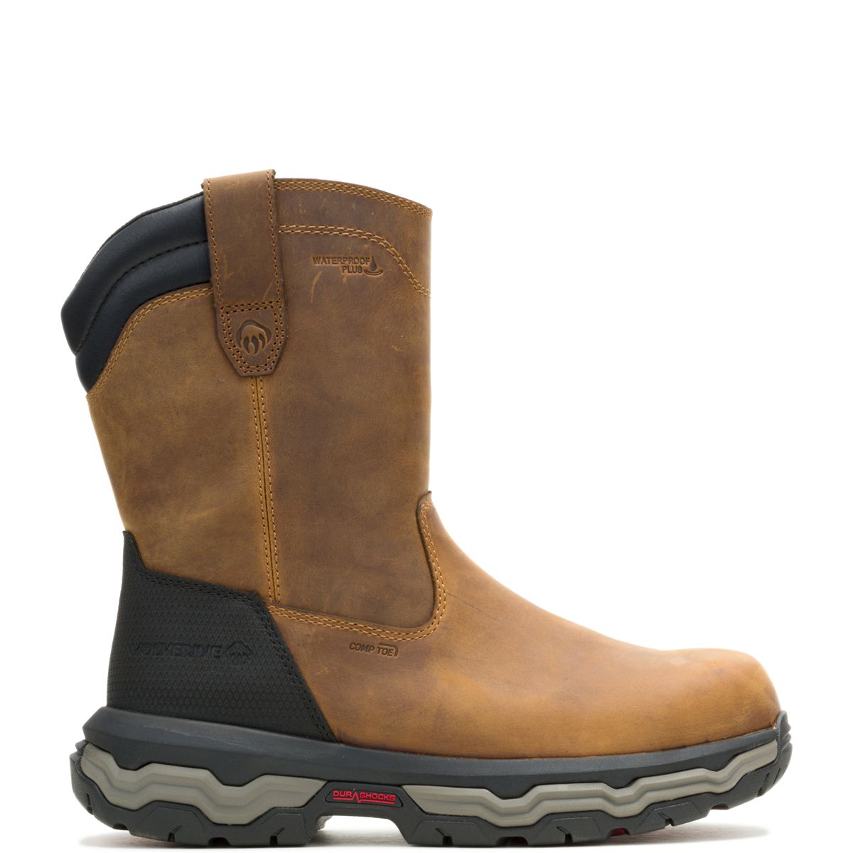 Wolverine Men's Alpha ft Comp Toe Waterproof Wellington Work Boot - Tan - W251108 - Overlook Boots