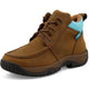 Twisted X Women's All Round 4" Moc Toe Waterproof Laces Work Boot - Saddle - WAXW001 - Overlook Boots