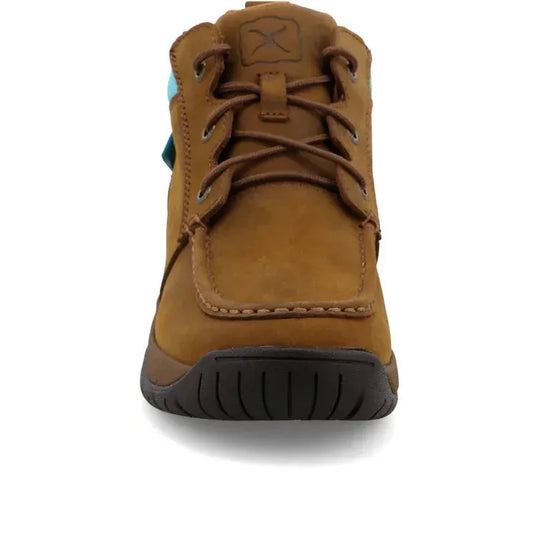 Twisted X Women's All Round 4" Moc Toe Waterproof Laces Work Boot - Saddle - WAXW001 - Overlook Boots