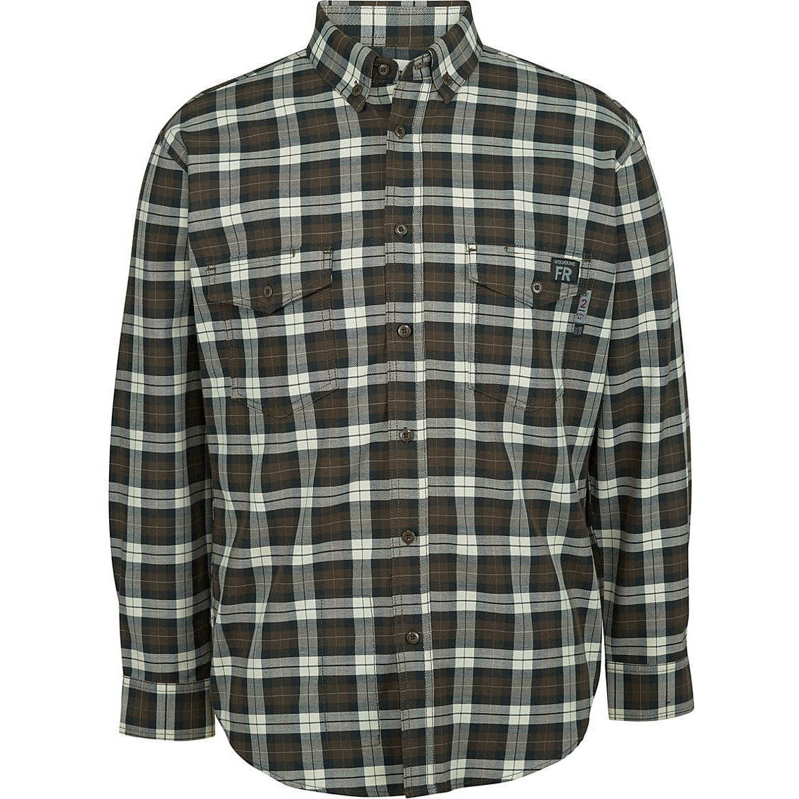 Wolverine Men's Flame Resistant Plaid Twill Shirt - FR Work Shirt, 90% Pima Cotton - View #6