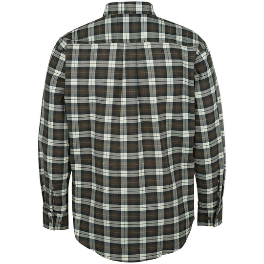 Wolverine Men's Flame Resistant Plaid Long Sleeve Twill Shirt - Espresso - W1203980-206 - Overlook Boots