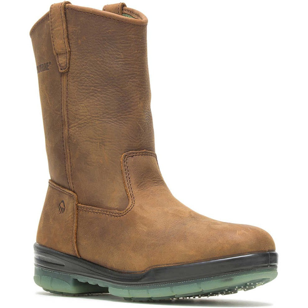 Wolverine Men's Durashocks Soft Toe Waterproof Ins Work Boot- Stone- W03367 - Overlook Boots