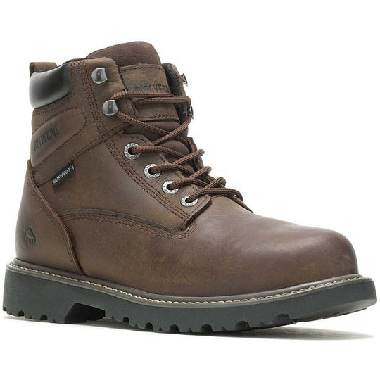 Wolverine Men's Floorhand 6" Soft Toe Waterproof Work Boot- Brown- W10643 7.0 / Medium / Brown - Overlook Boots