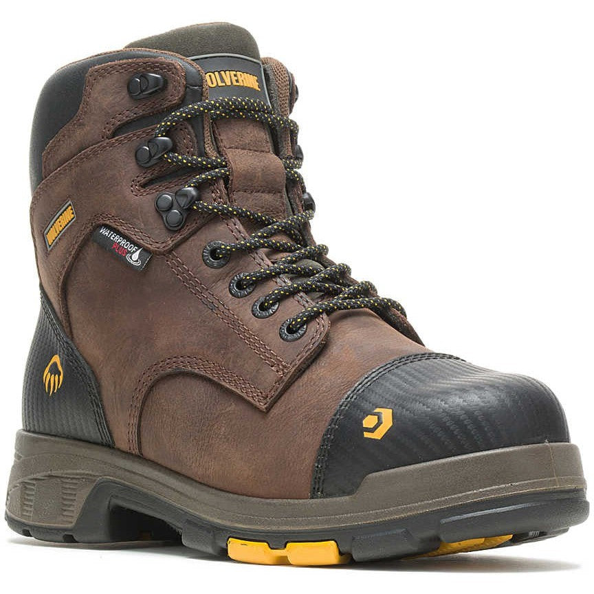 Wolverine Men's Blade LX 6" Comp Toe WP MG Work Boot- Brown- W10706
