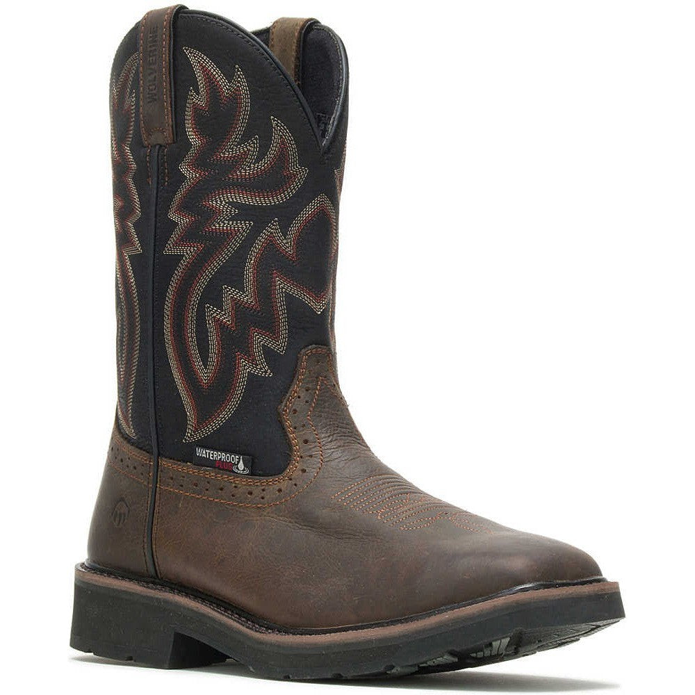 Wolverine Men's Rancher Steel Toe Waterproof Western Work Boot- Black- W10765 - Overlook Boots