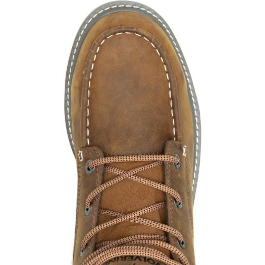 Wolverine Men's Trade Wedge 6" Steel Toe Waterproof Work Boot - Brown - W230042 - Overlook Boots