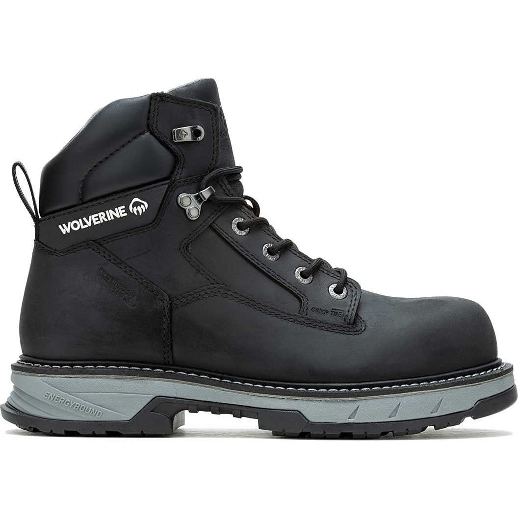 Wolverine Men's Reforce 6" Carbonmax Comp Toe WP Work Boot- Black- W241022 7 / Medium / Black - Overlook Boots