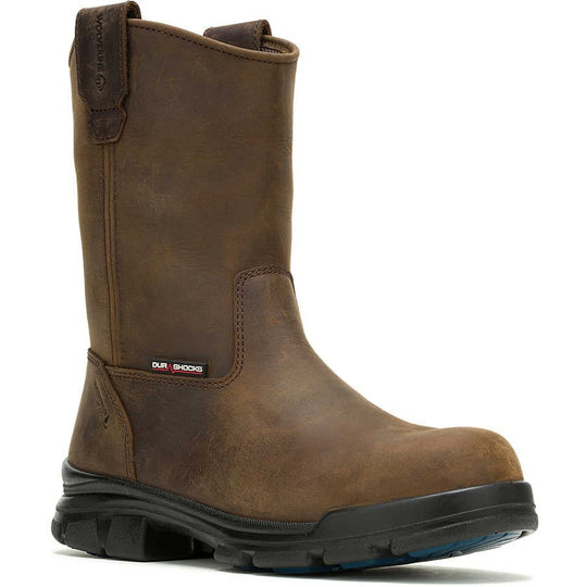 Wolverine Men's Durashocks Icon Composite Toe Waterproof Wellington Work Boot -Brown- W241104 7.0 / Medium / Dark Brown - Overlook Boots