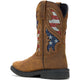 Wolverine Men's Rancher Flag Steel Toe Waterproof Western Work Boot -Brown- W241181 - Overlook Boots