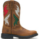 Wolverine Men's Rancher Flag Steel Toe Waterproof Western Work Boot -Brown- W241183 - Overlook Boots