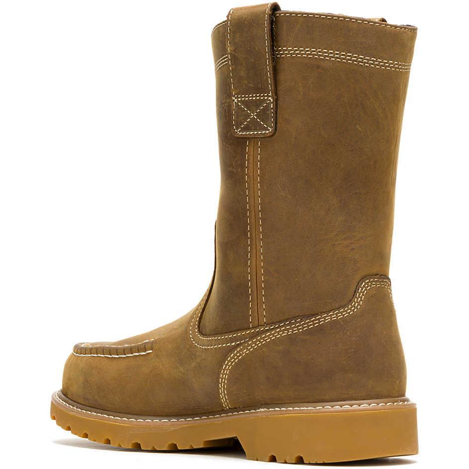 Wolverine Men's Floorhand Moc Toe Waterproof Pull On Wellington Work Boot - Wheat - W250029 - Overlook Boots
