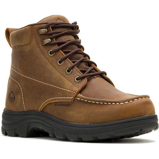 Wolverine Men's Carlsbad 6" Moc Toe Waterproof Work Boot - Brown - W250032 7.0 / Medium / Brown - Overlook Boots
