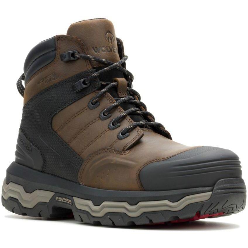 Wolverine Men's Alpha ft 6" Soft Toe Waterproof CarbonMax Work Boot - Coffee - W250052 7 / Medium / Brown - Overlook Boots