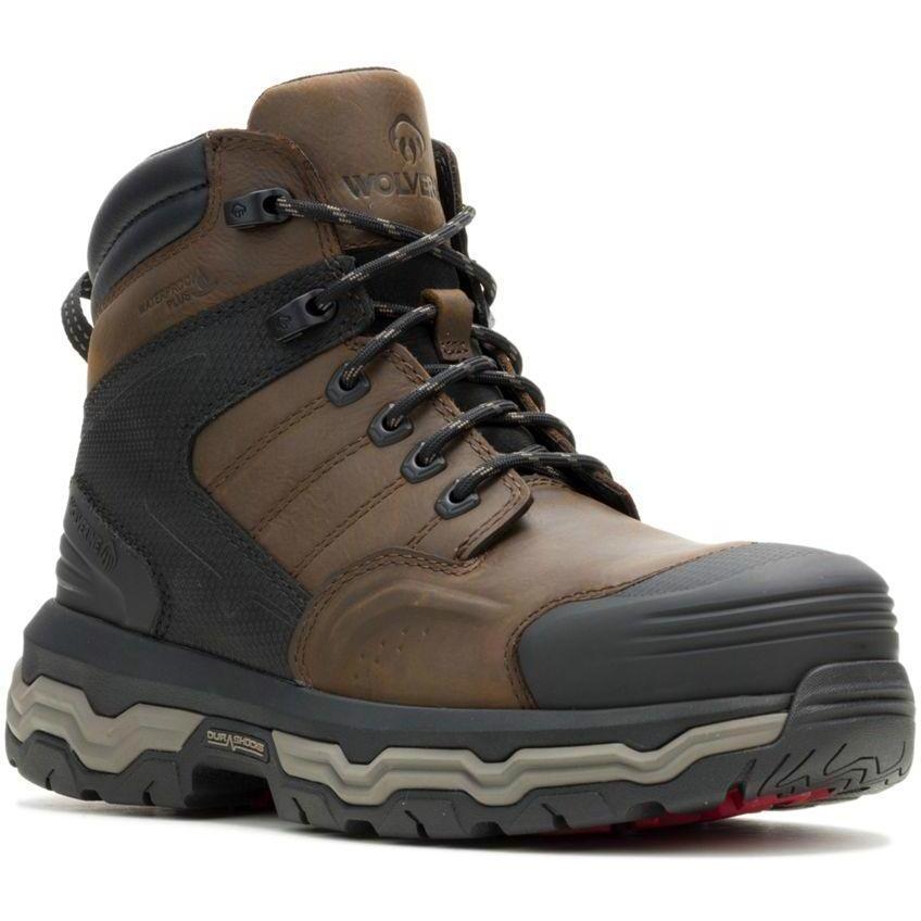 Wolverine Men's Alpha ft 6" Soft Toe Waterproof CarbonMax Work Boot - Coffee - W250051 7 / Medium / Brown - Overlook Boots