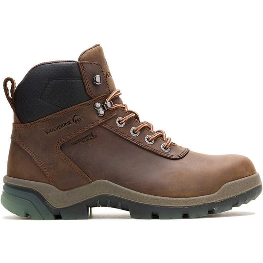 Wolverine Men's Vantage Ft 6" Comp Toe Waterproof Carbonmax Work Boot - Brown - W251010 - Overlook Boots