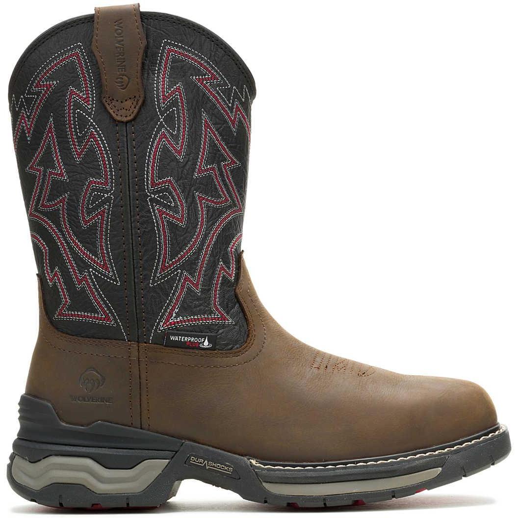 Wolverine Men's Rancher Waterproof Pull-On Western Work Boot - Black - W251138 - Overlook Boots