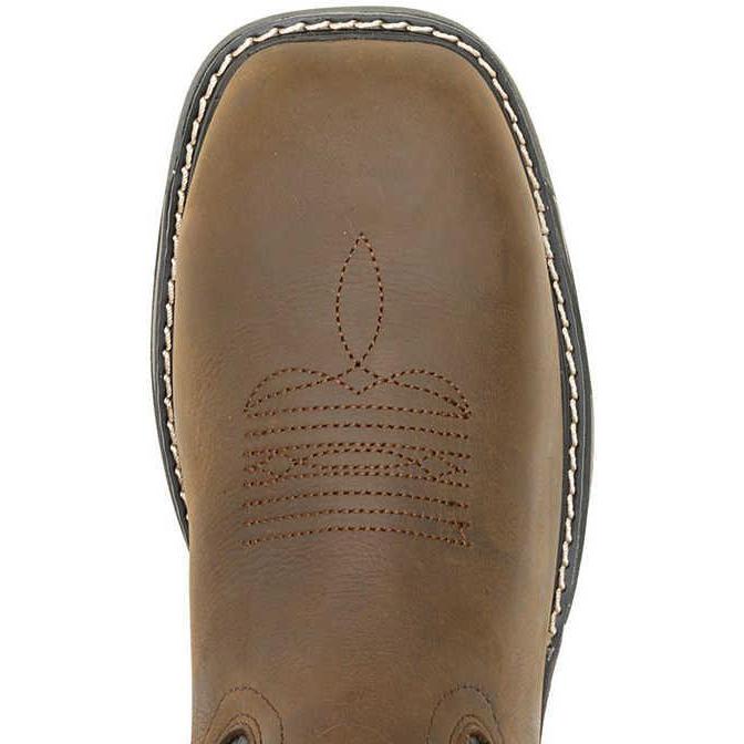 Wolverine Men's Rancher Waterproof Pull-On Western Work Boot - Black -