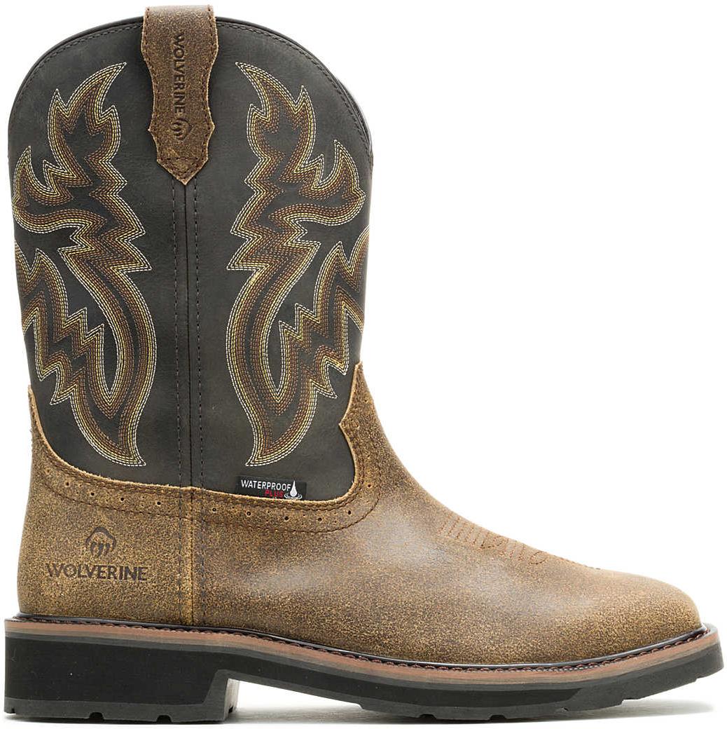Wolverine Men's Rancher Steel Toe Waterproof Wellington Western Work Boot - Black - W251070 - Overlook Boots