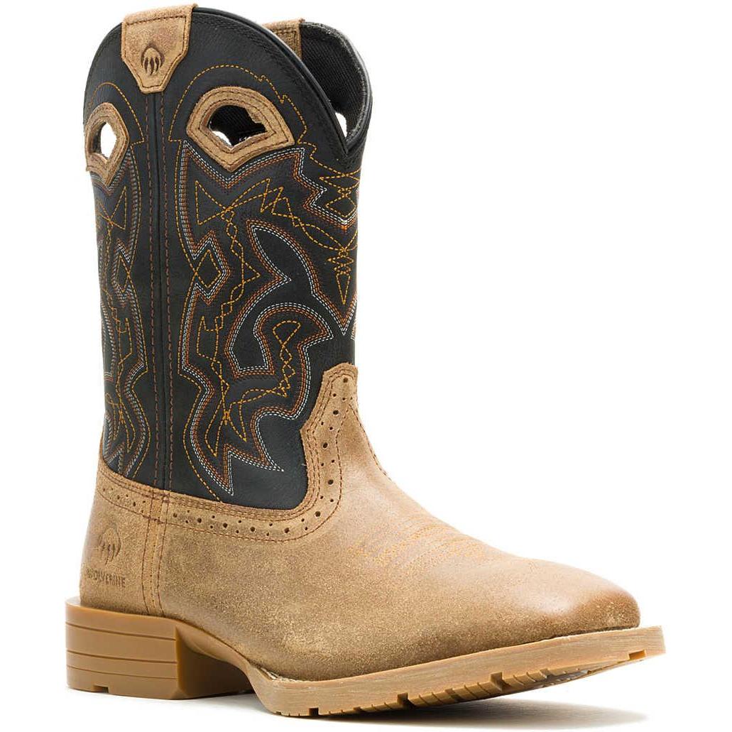 Wolverine Men's Rancher Level Pull On Wellington Work Boot - Coffee - W250069 7 / Medium / Dark Brown - Overlook Boots